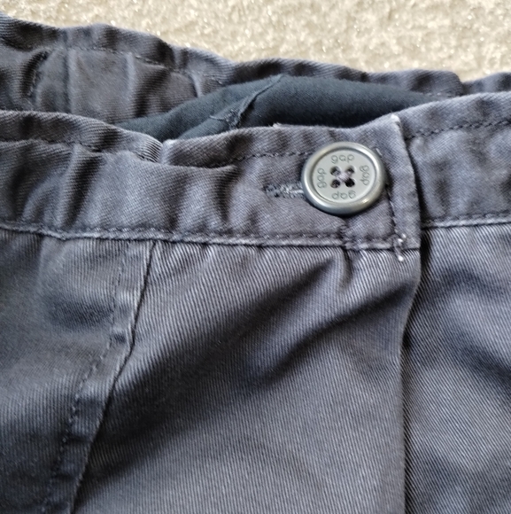 Girls GAP Kids Size 7 Reg Solid Navy Blue Pleated Skirt Adjustable Waist Cotton - Picture 5 of 9